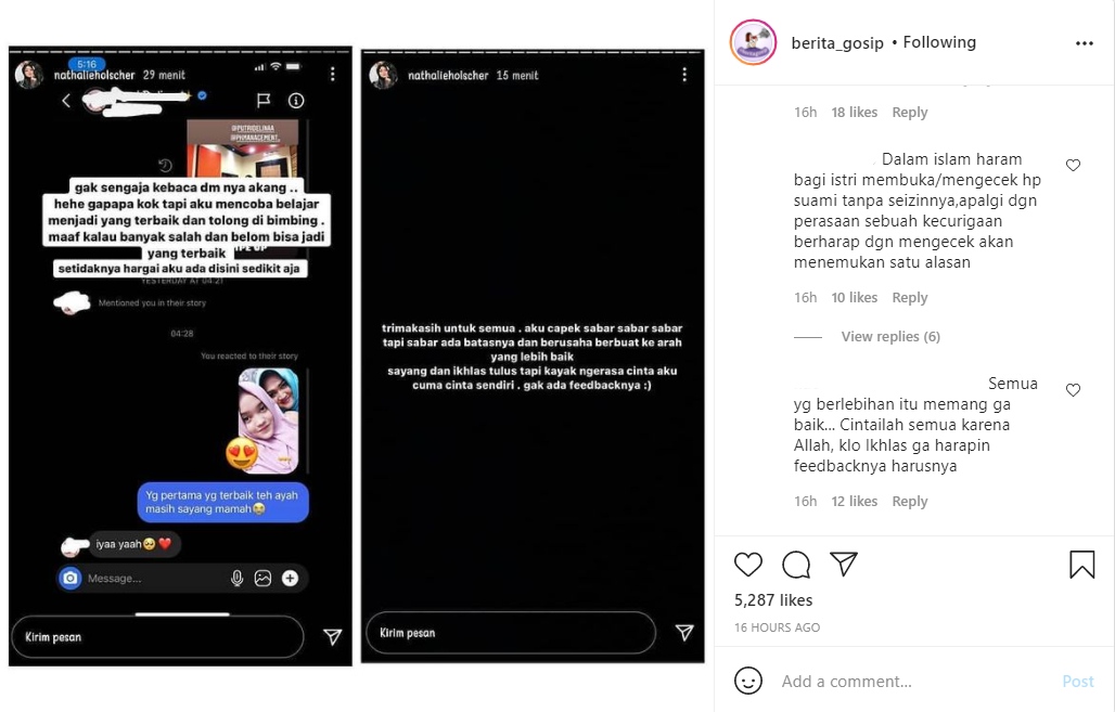 Bongkar Isi DM Sule dan Putri Delina, Nathalie Holscher Curhat Ini Justru Kena Hujat