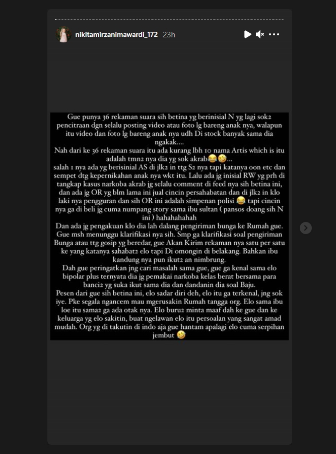 Nikita Mirzani Geram Hingga Blak-blakan Bongkar Sisi Buruk Artis Inisial N, Beri Peringatan Tegas
