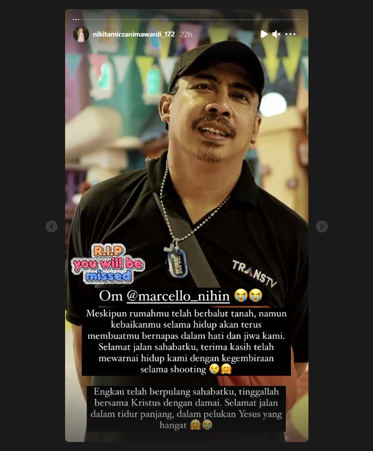 Ucap Duka Mendalam, Nikita Mirzani Tatap Dalam Wajah Almarhum Sahabat di Peti Jenazah