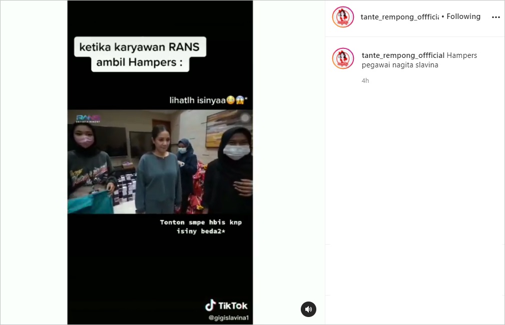 Cara Beda Nagita Slavina Bagi-bagi Hampers Lebaran untuk Karyawan RANS Mendadak Jadi Sorotan