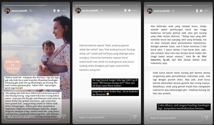 Asmirandah Ikut Geram Lihat Anak Teman Dibanding-bandingkan, Beri Nasihat Bijak Sekaligus Menohok