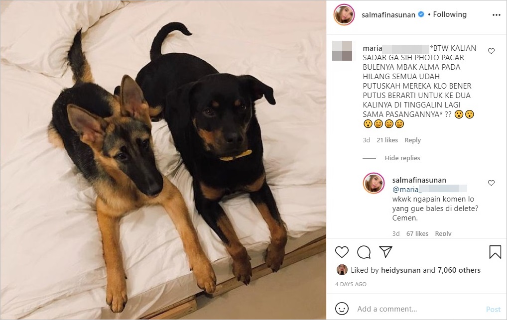 Dituding Putus Gara-gara Tak Ada Foto Pacar Bule, Salmafina Sunan ‘Semprot’ Lewat Jawaban Cerdas