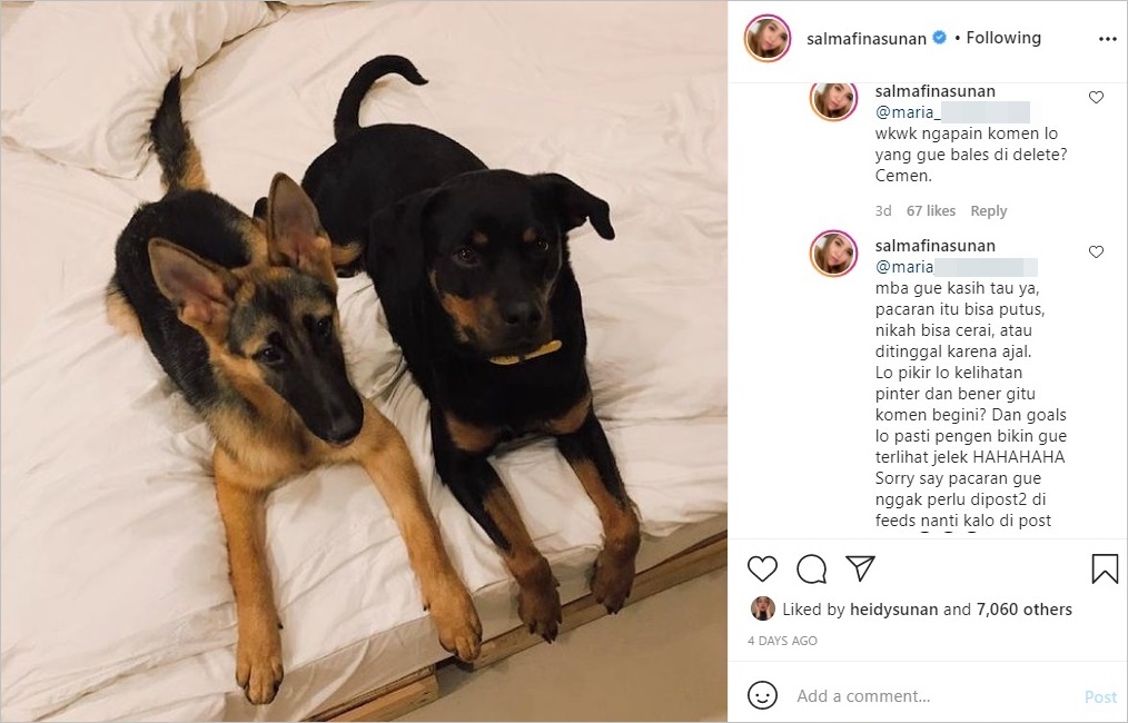 Dituding Putus Gara-gara Tak Ada Foto Pacar Bule, Salmafina Sunan ‘Semprot’ Lewat Jawaban Cerdas