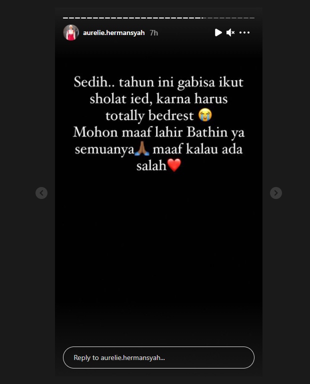 Harus Bed Rest, Aurel Hermansyah Akui Sedih Karena Tak Bisa Salat Ied Pertama dengan Atta Halilintar