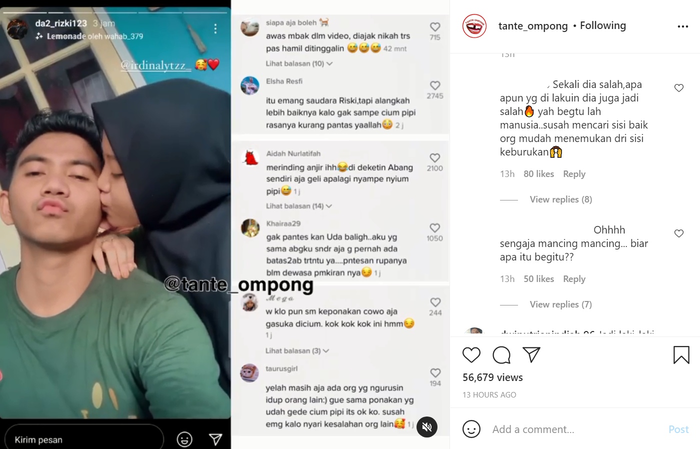 Rizki DA Santai Bagikan Momen Pipi Dicium Sosok Ini, Tuai Pro dan Kontra