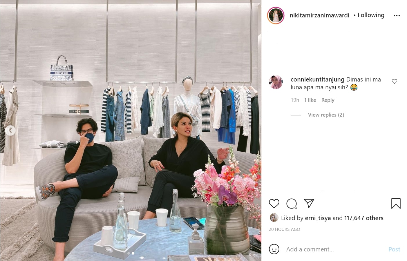 Nikita Mirzani Kembali Pamer Foto Mesra dengan Dimas Beck, Nama Luna Maya Justru Ikut Terseret