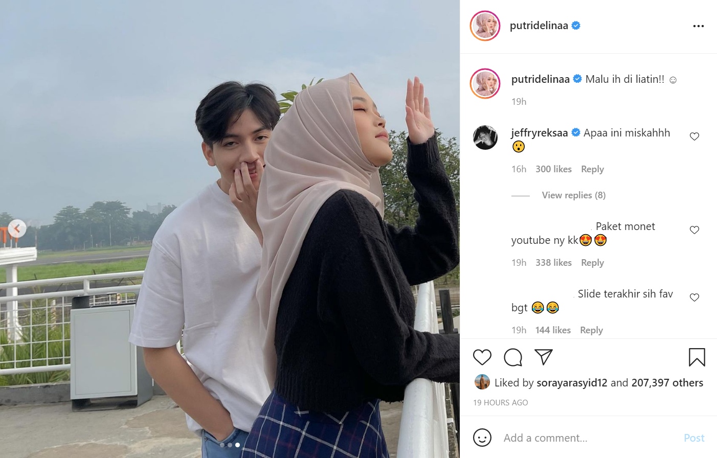 Putri Delina \'Malu\' Ditatap Mesra Jeffry Reksa, Foto Slide Terakhir Disorot Hingga Bikin Ngakak