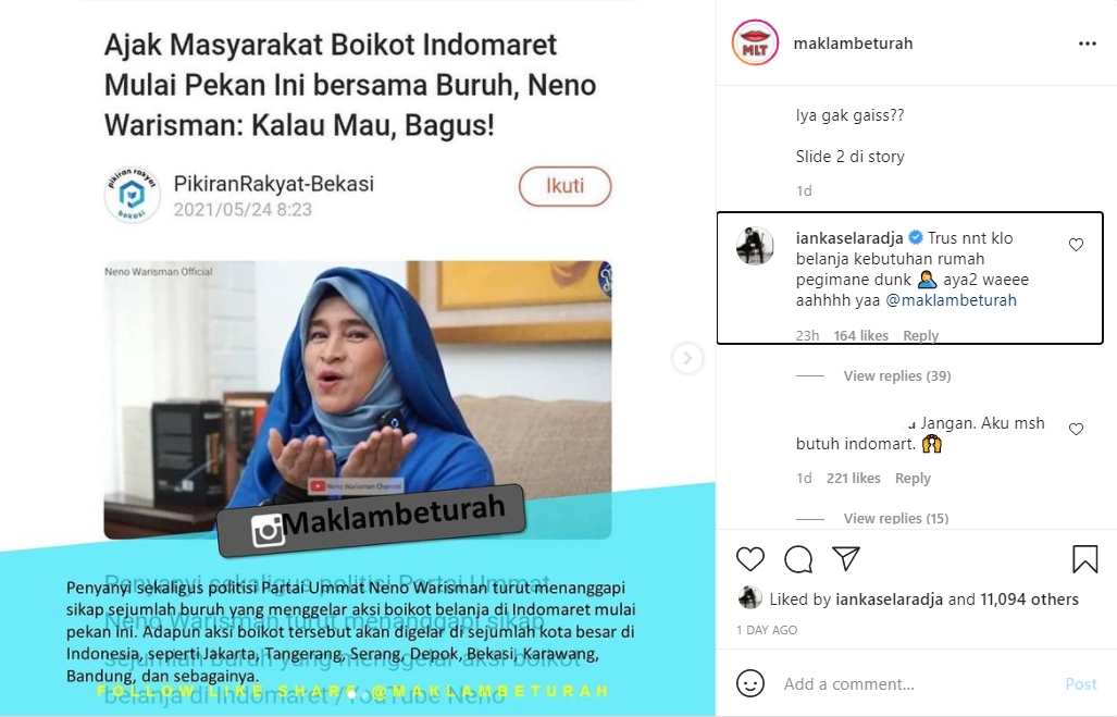 Ian Kasela Sampaikan Keluh Kesah Ini Usai Aksi Boikot Neno Warisman