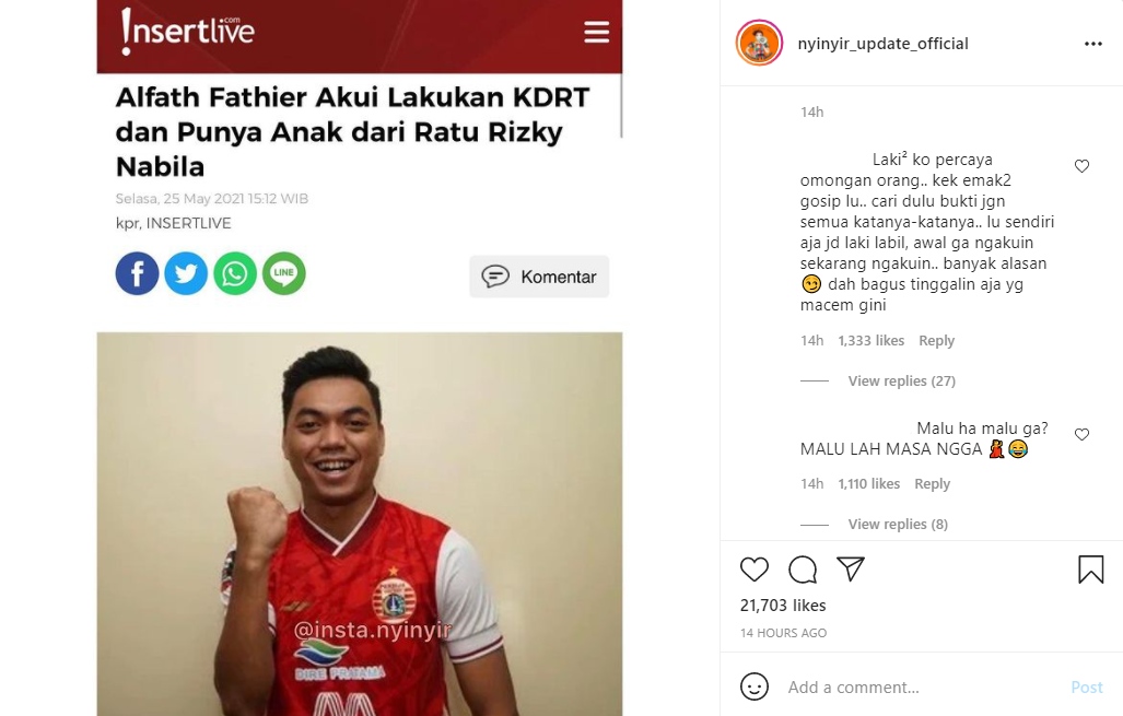 Alfath Fathier Akhirnya Akui Punya Anak dari Ratu Rizky Nabila, Netter: Malu Gak?