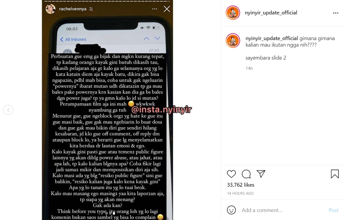 Rachel Vennya Sadar Perbuatannya Cari Haters Tak Bijak, Tapi Sampaikan Pesan Mendalam Ini ke Publik