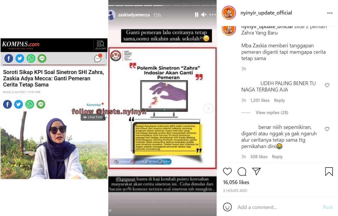 Sinetron \'Zahra\' Sudah Ganti Pemeran, Zaskia Adya Mecca Belum Puas Hingga Sarankan Hal Ini