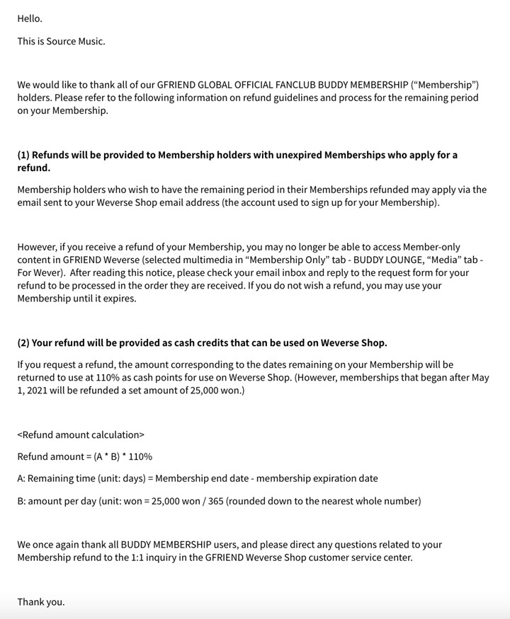 Penggemar GFRIEND Murka ke eks Agensi Soal Pengembalian Dana, Dianggap Tak Masuk Akal