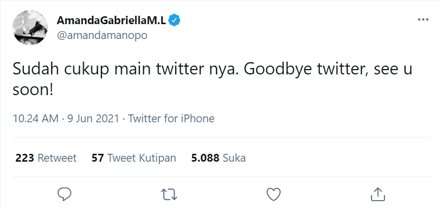 Amanda Manopo Ucapkan Selamat Tinggal pada Instagram dan Twitter, Fans Curigai Ini