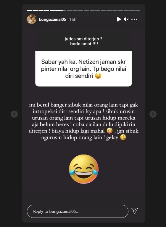 Dikenal Judes oleh Netizen, Bunga Zainal Akui Tak Peduli: Diterjen Sudah Meresahkan!