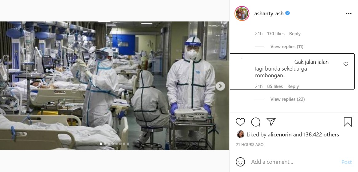 Ashanty Miris Saat Soroti Kasus Positif Covid-19 Makin Tinggi, Malah Kena Sindiran Ini