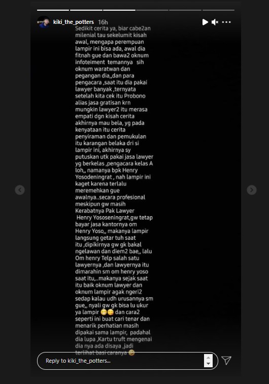 Kiki The Potters Diduga Sebut Nikita Mirzani Takut Terhadapnya, Ungkap Alasan Ini