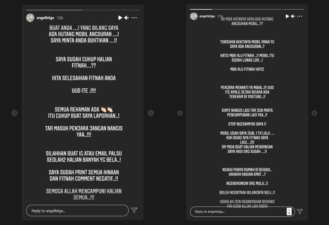 Angel Lelga Ngamuk Usai Dituding Miliki Utang Angsuran Mobil: Hati-hati Kalau Fitnah!