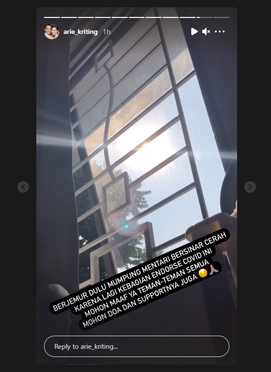 Umumkan Positif Corona, Arie Kriting Singgung Endorse Covid dan Ucap Permintaan Maaf