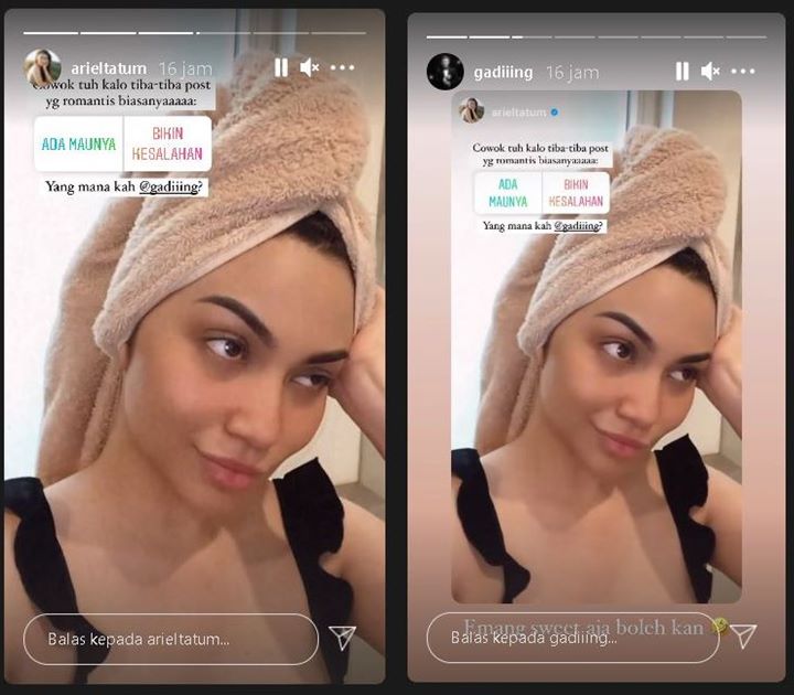 Ditanya Alasan Mendadak Pamer Foto Romantis, Gading Marten ke Ariel Tatum: Emang Sweet Aja