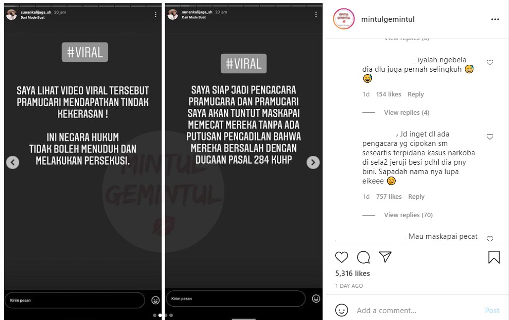 Sunan Kalijaga Siap Bela Pramugari dan Pramugara yang Digerebek, Netter Singgung Masa Lalu