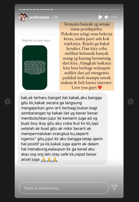 Tak Ikut Tren \'Ikoy-ikoyan\', Audi Marissa: Aku Lebih Baik Berbagi ke Orang Butuh