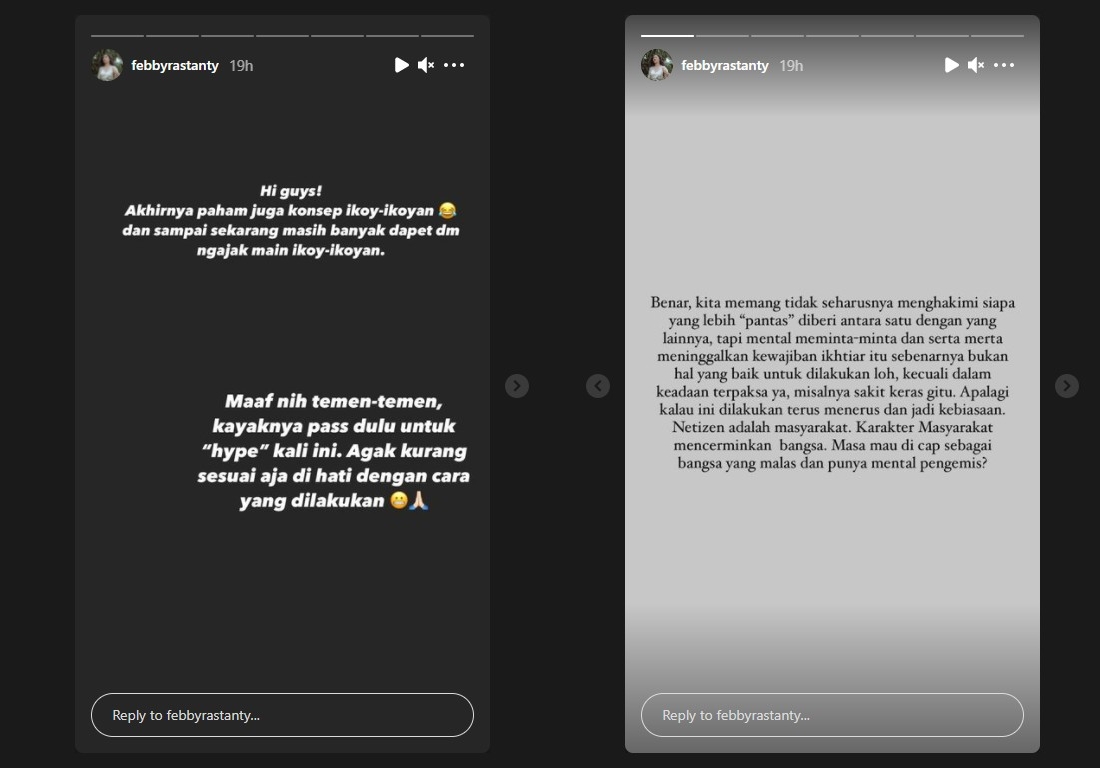 Febby Rastanty Malah Kena Cibir Usai Tolak Tegas Tren \'Ikoy-ikoyan\'