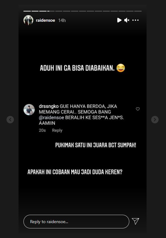 Pasca Gugat Cerai Tyas Mirasih, Raiden Soedjono Syok Didoakan Jadi Gay: Aduh Ini Gak Bisa Diabaikan