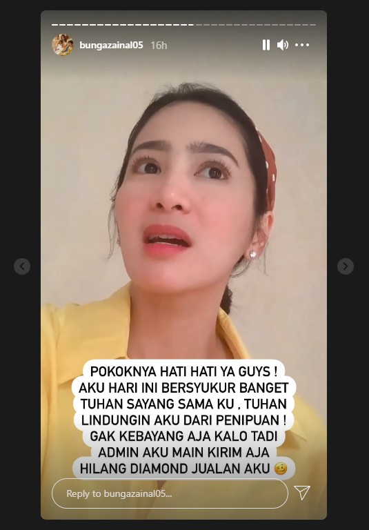 Hampir Rugi Ratusan Juta Rupiah, Bunga Zainal Nyaris Jadi Korban Penipuan: Hati-hati Ya Guys!