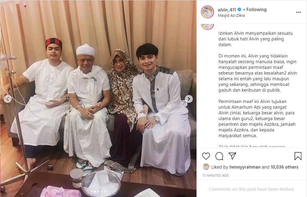 Pernikahan Bikin Gaduh, Alvin Faiz Ucapkan Permintaan Maaf: Alvin Hanyalah Manusia Biasa