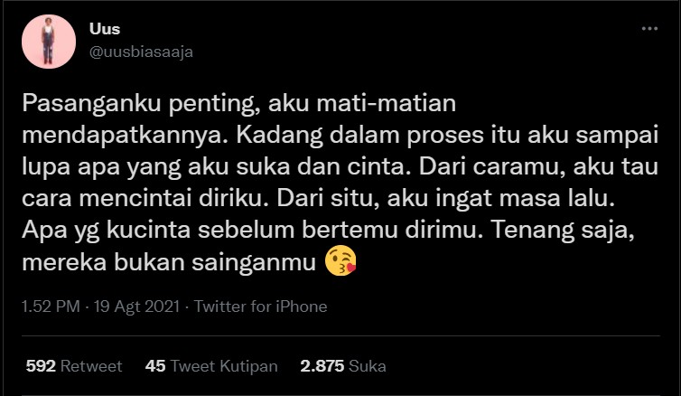 Uus Blak-blakan Ungkap Alasan Ogah Selingkuhi Istri: Bukan Karena Pasanganku Perfect