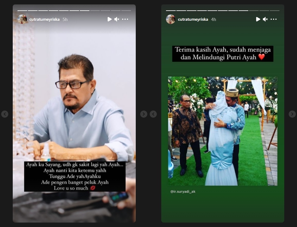 Ayahanda Meninggal Dunia, Cut Meyriska Ungkap Kerinduan: Ingin Banget Peluk Ayah