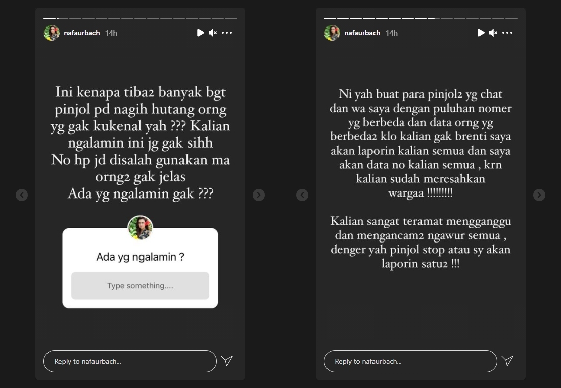 Diterror Pinjol, Nafa Urbach Naik Pitam Hingga Ancam Bakal Lapor ke Polisi