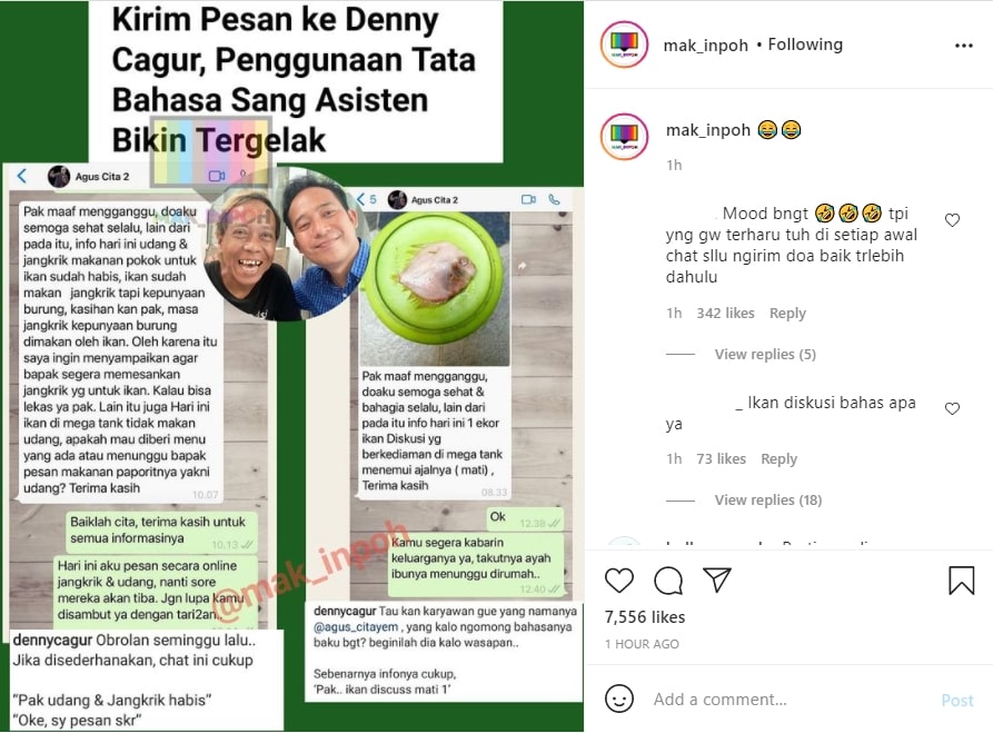 Beredar Obrolan Denny Cagur dengan Sang Asisten, Penggunaan Bahasa Baku Sukses Bikin Ngakak