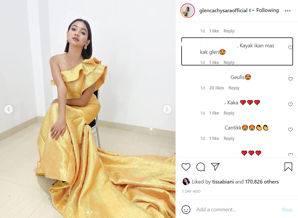 Glenca Chysara Tampil dengan Gaun Kuning Mewah di ITA 2021, Disebut Bak Putri Duyung