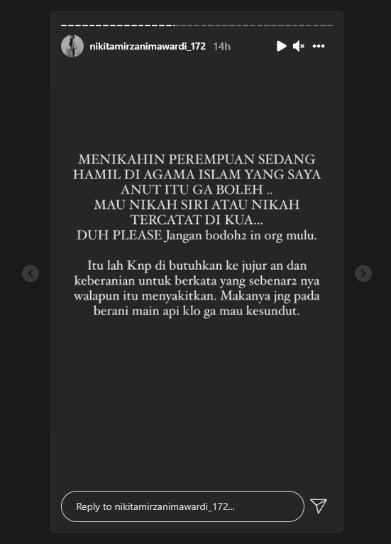 Nikita Mirzani Mendadak Sindir Perempuan Berhijab Tapi Hamil Duluan, Ingatkan Ini