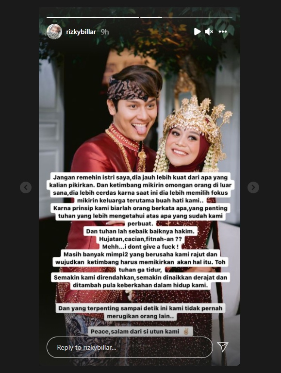 Lesty Kejora Dihujat Bertubi-tubi, Rizky Billar Geram: Jangan Remehin Istri Saya!