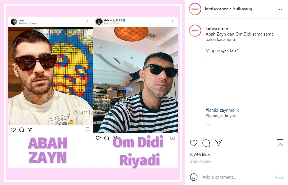 Gara-gara Foto Ini, Zayn Malik Malah Disebut Mirip Didi Riyadi
