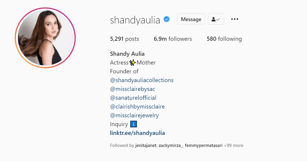 Hapus Status Istri di Bio IG, Rumah Tangga Shandy Aulia dengan Suami Retak?