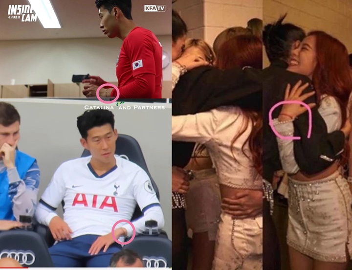 Jisoo BLACKPINK dan Son Heung Min diduga mengenakan gelang sama
