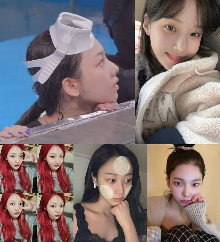 Potret member aespa tanpa mengenakan make up