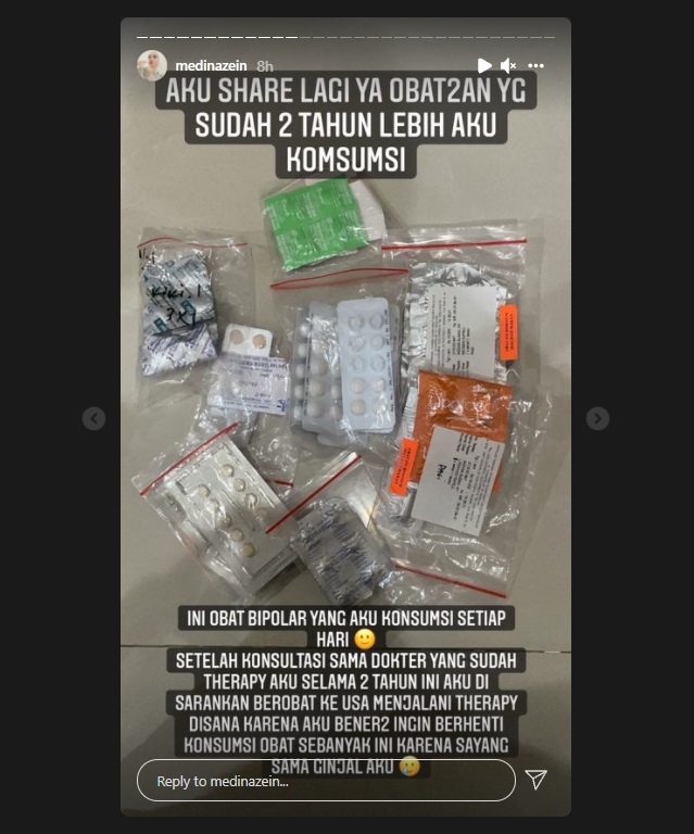 Medina Zein Beber Gejala Bipolar yang Dialami Sambil Ungkap Konsumsi Obat Sebanyak Ini