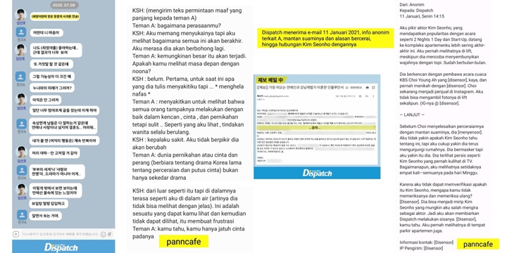 Bukti chat yang diungkapkan oleh Dispatch