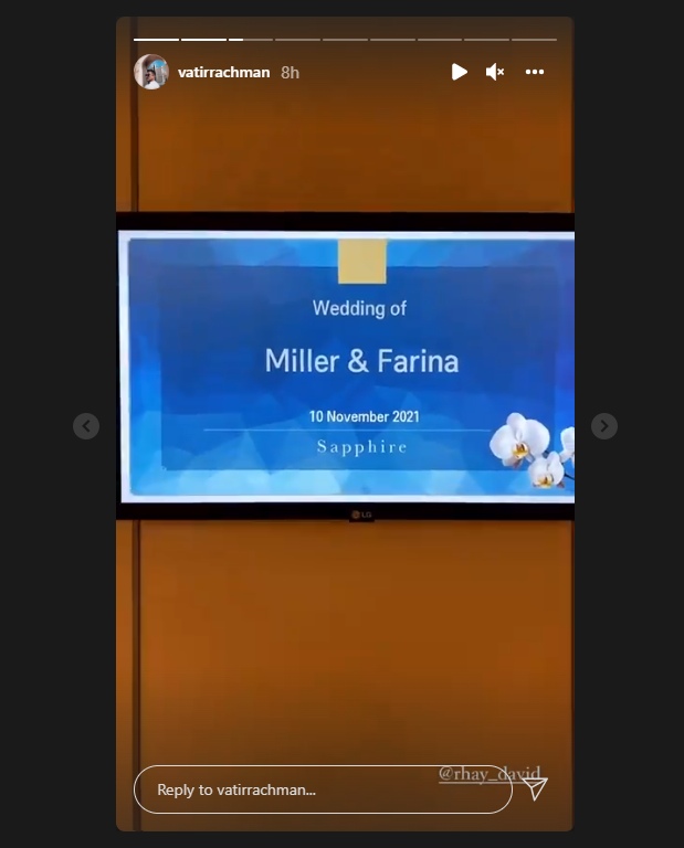 Miller Khan dan Farina Rebecca Resmi Menikah, Banjir Ucapan Selamat dari Sahabat