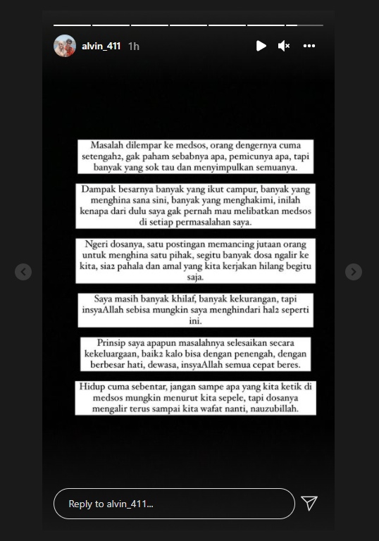 Zikri Daulay Ungkap Akses Ketemu Anak Ditutup, Alvin Faiz Diduga Beri Respons Begini