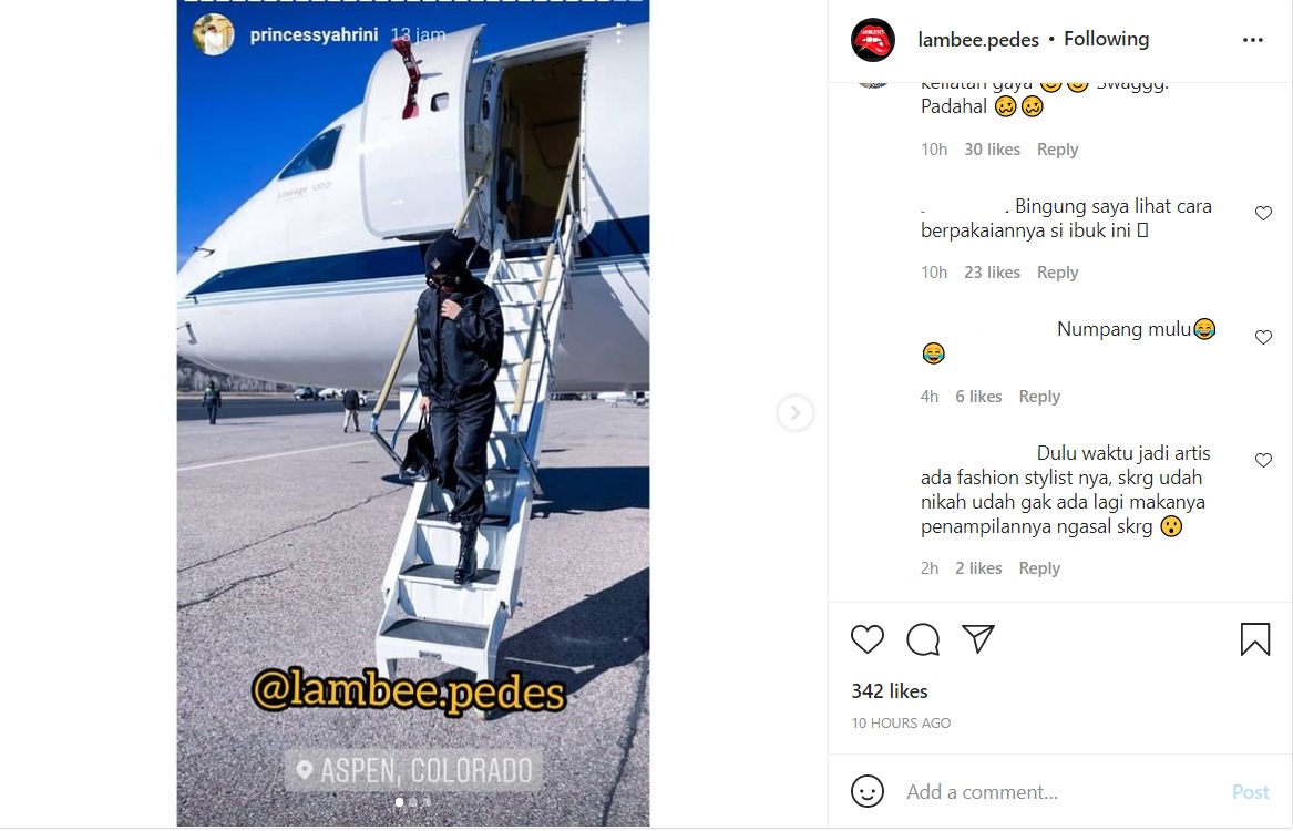 Kenakan Pakaian Serba Hitam, Gaya Style Syahrini Ini Sukses Bikin Bingung