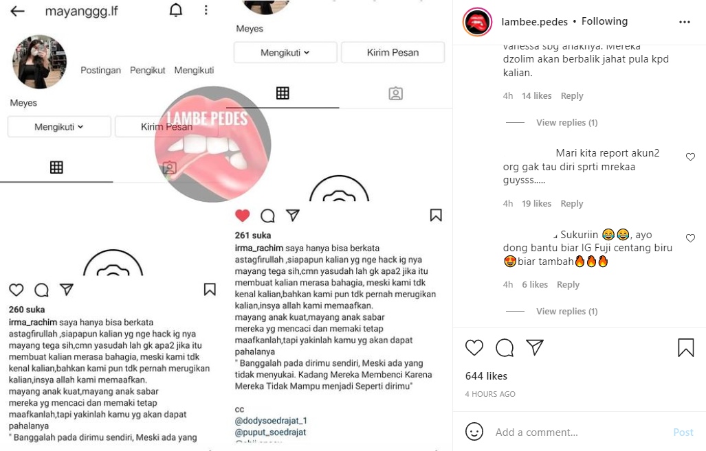 Dapat Hujatan dari Publik, Akun Instagram Adik Vanessa Angel Hilang Karena Kena Mental?