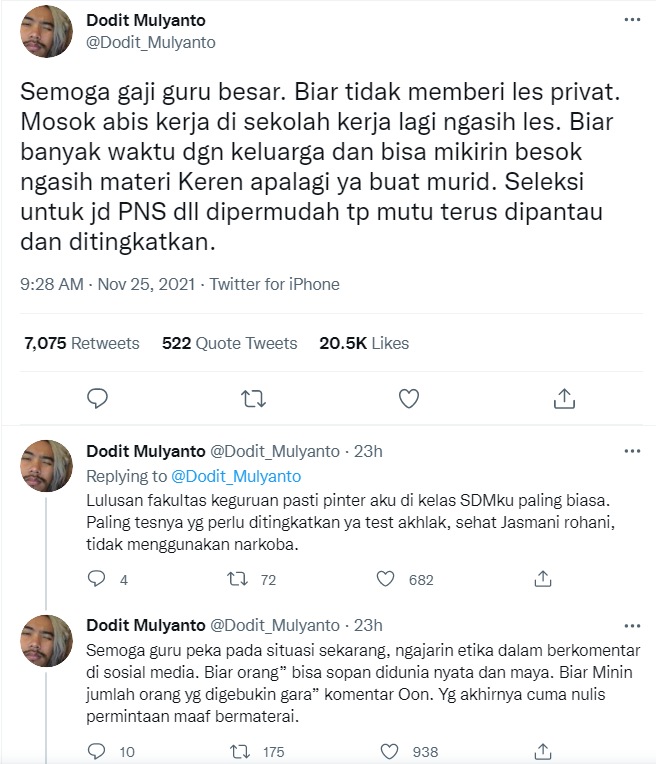 Hari Guru Nasional, Dodit Mulyanto Singgung Soal Gaji Besar Hingga Etika