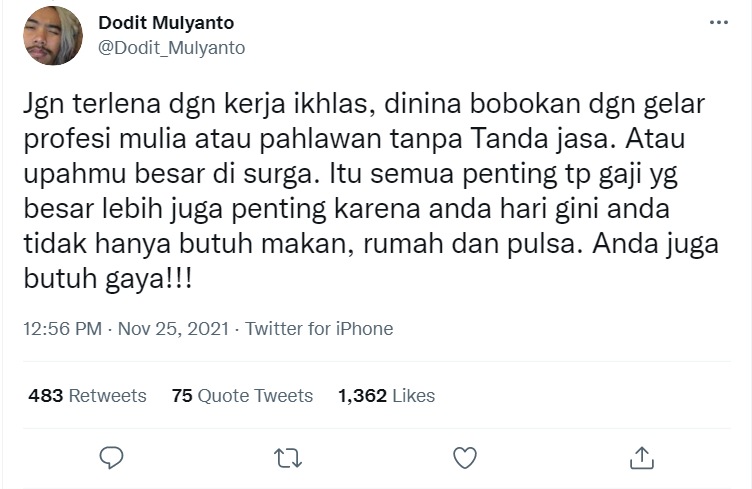 Hari Guru Nasional, Dodit Mulyanto Singgung Soal Gaji Besar Hingga Etika