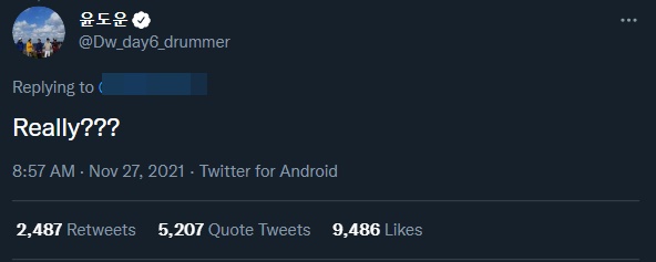 Dowoon DAY6 membalas cuitan fans Indonesia