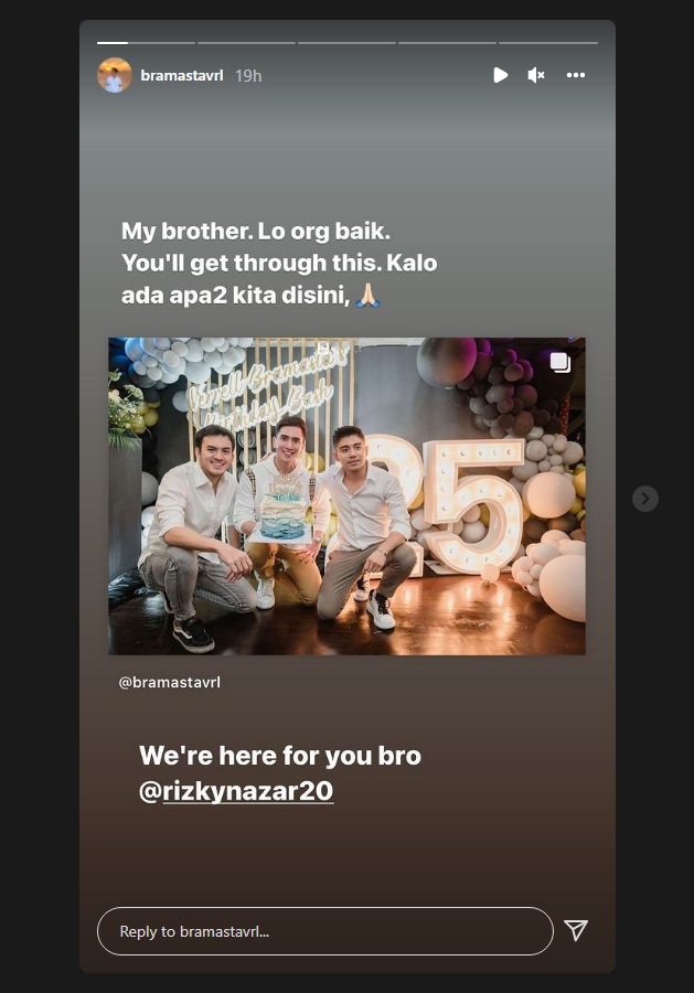 Rizky Nazar Tersandung Narkoba, Verrell Bramasta Beri Dukungan: Lo Orang Baik!